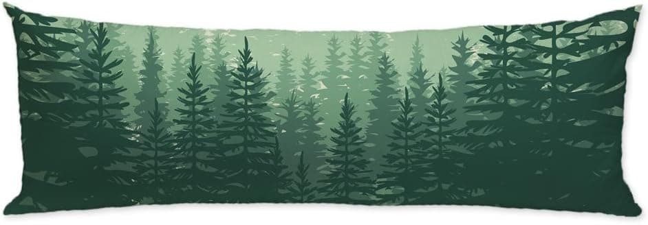 GUGLILI Nature Forest Scenery Body Pillow Case Cover Machine Washable with Zipper Double Sides for Outdoor Adventure Collection 20"X54"