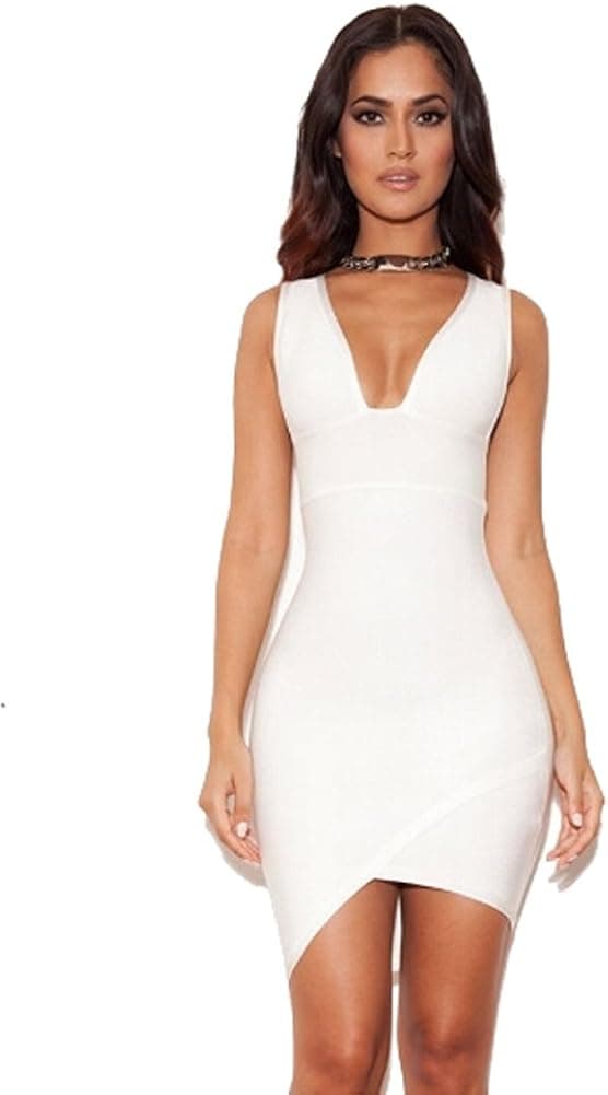 whoinshop Women's Sensual V-Shaped Party Bandage Dress