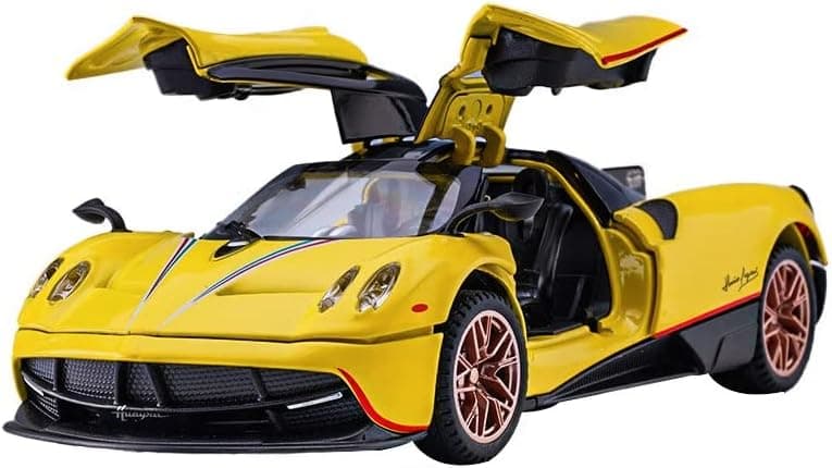 iPariser Alloy Collectible Pagani Huayra Dinastia Toy Vehicle Pull Back Die-Cast Car with Lights and Sounds
