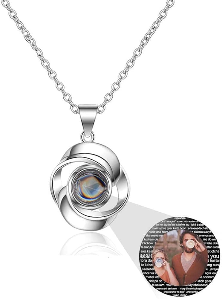925 Sliver Name Necklace Personalized for Women 100 Languages I Love You Memory Necklace Best Gift for Her