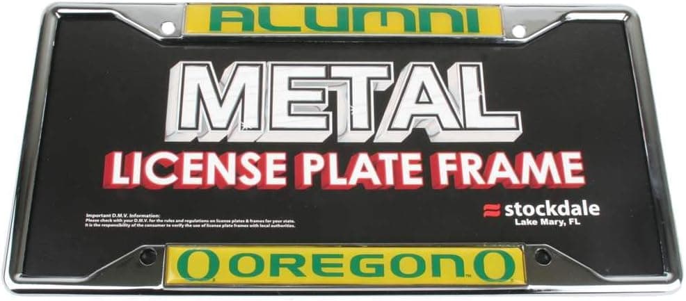 Oregon Ducks Alumni Metal License Plate Frame W/Domed Insert