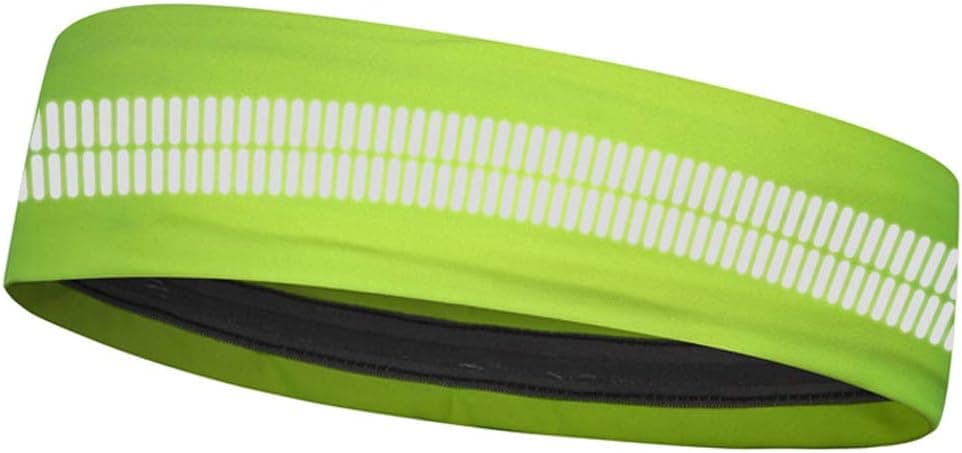 Dresbe Unisex Reflective Headband Warning Hair Bands Non-slip Head Scarfs Safety Sports Gear for Night Running Cycling Jogging Walking (Fluorescent)