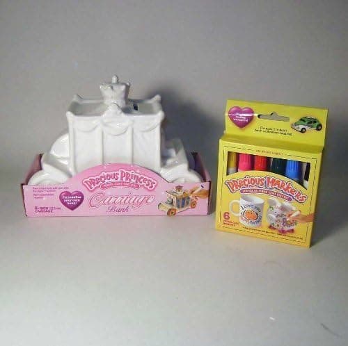 Precious Princess Carriage Ceramic Bank Kit - With Perma Coat Markers