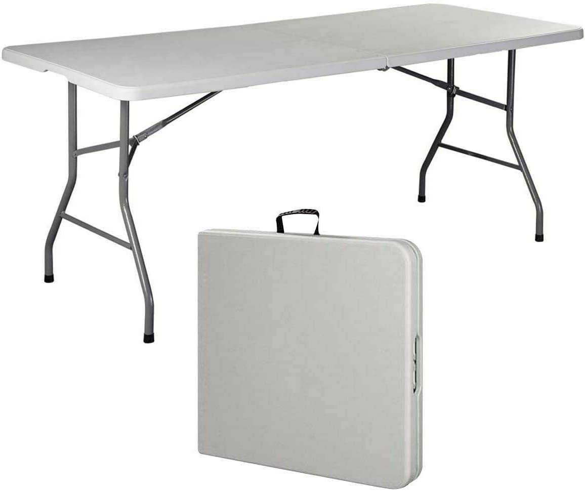 Giantex Folding Table, Off White