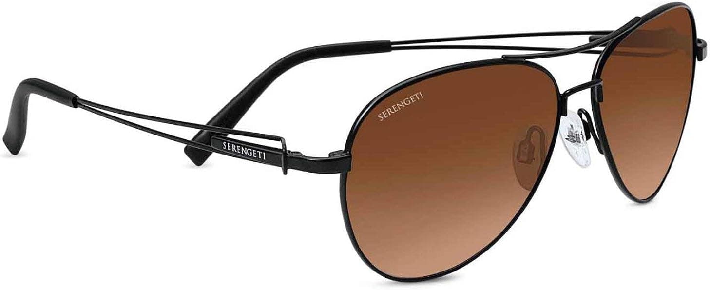 Serengeti Brando Sunglasses, Satin Black Frame, Drivers Gradient Lens