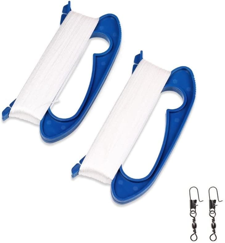 HappyToy Kite Handle with Line String - 300ft Durable String - 2 Pack - Blue