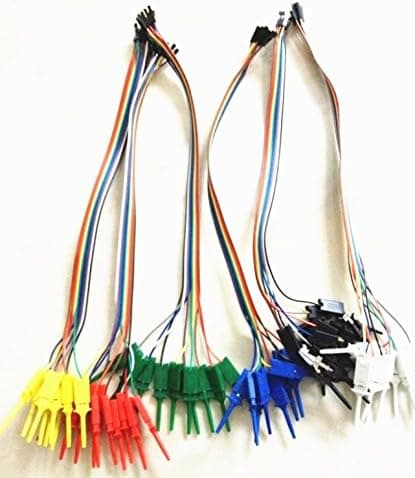 New Logic Analyzer Cable Probe Test Hook Clip Line 10 channels Random Color