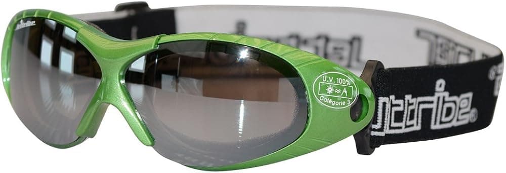 Jettribe Spark Jet Ski Goggles | Green Floating Frame Eye Protection for Water Sports