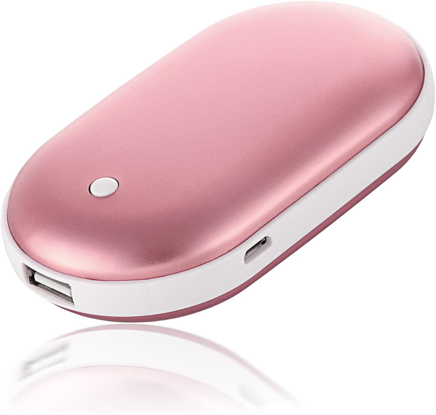 Baisidai Ships from CA, US 5000Mah Portable USB Charger Pocket Electric Hand Warmer Rechargeable Heater (Rose Gold)