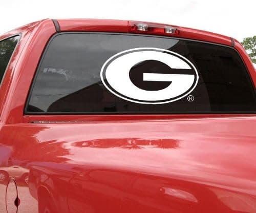 Crawford Graphix NCAA Georgia Bulldogs 19.5" x 12.5" White Team Logo XL Decal