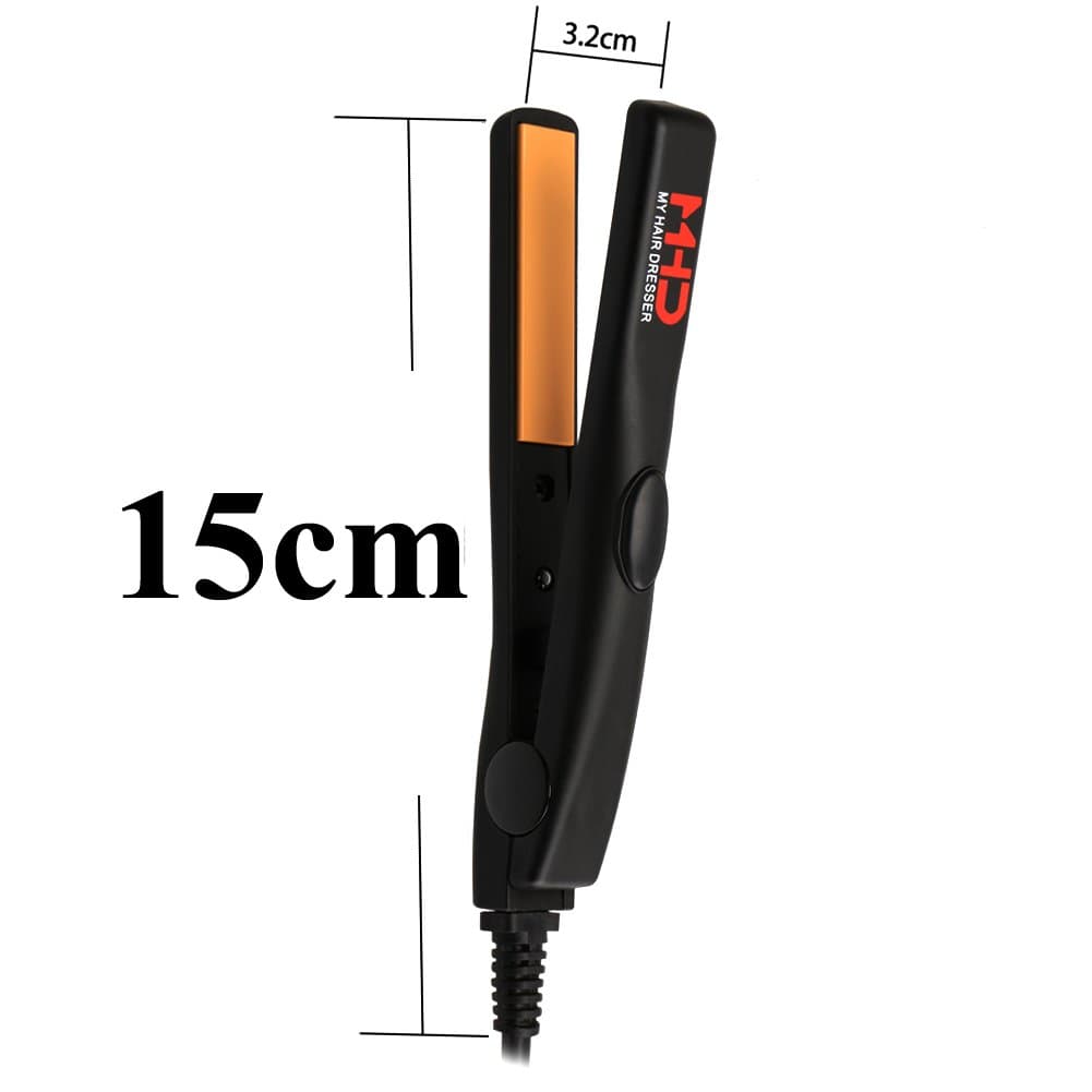 0.5 Inch Hair Straightener Constant Temp 356f Ceramic Falt Iron Professional Tourmaline Ceramic Heating Negative Ion Generator Anti Static On-off Switch Light Weight 1.8m Salon Swivel Power Cord Us Plug