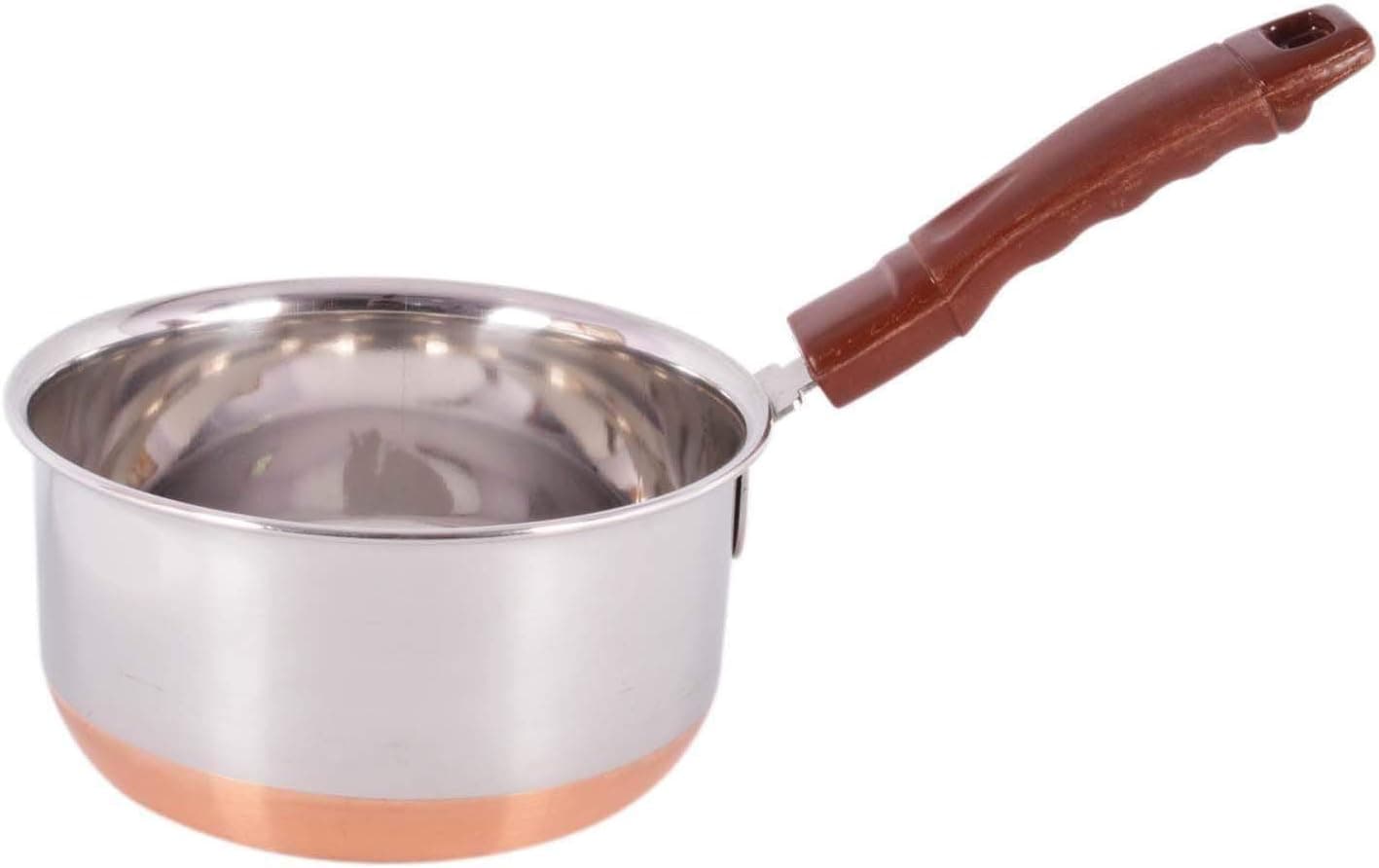 Bignay Stainless Steel Copper Bottom Sauce Pan Used for Preparing Tea, Coffee Sauce Pan - with Handle