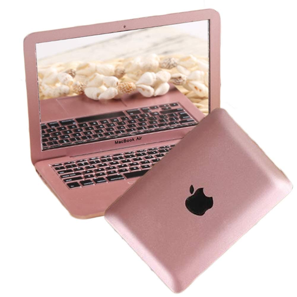 AStorePlus Macbook Air Style Mirror Mini Portable Shower Notebook Creative Make up Mirror(9.56.5cm, Rose Gold)