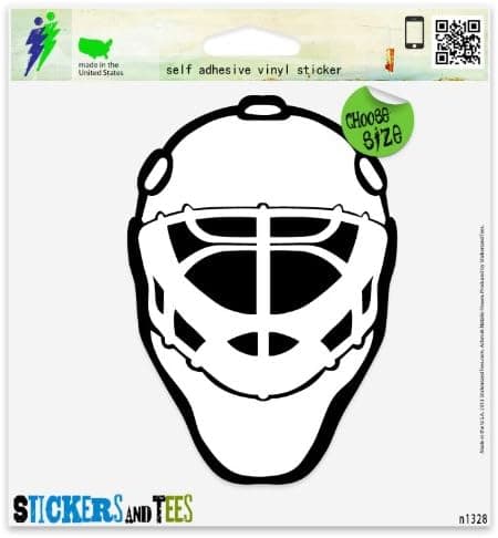 Hockey Goalie Mask Car Sticker Indoor Outdoor 5" x 3"