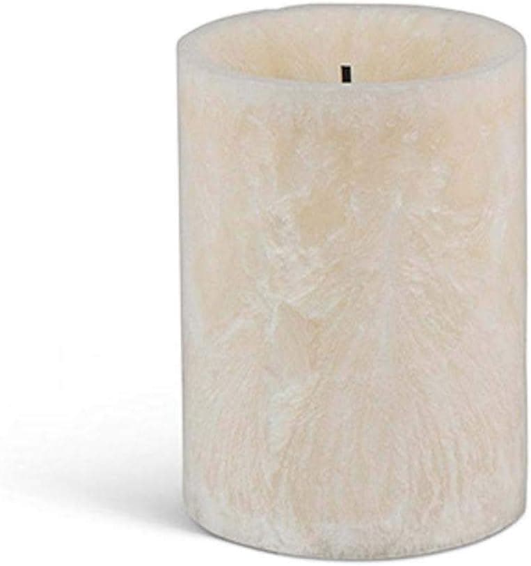 Everlasting Glow 4" Glow Wick Ice Effect Candle Christmas, 4.1InL x 4.1InW x 4.6InH, White