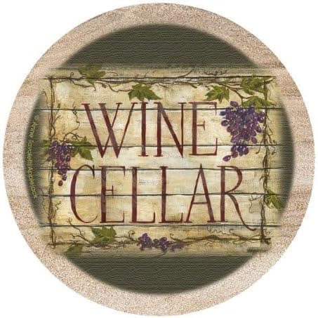 Thirstystone TSTG3 Thirstystone Set of 4 Sandstone Coasters - Wine Cellar II