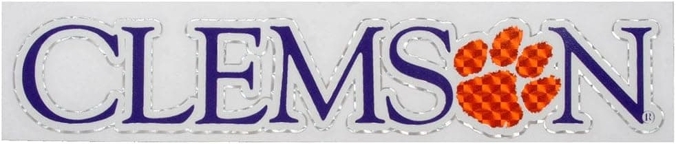 Clemson Tigers Decal - Straight Clemson Tigers with Paw
