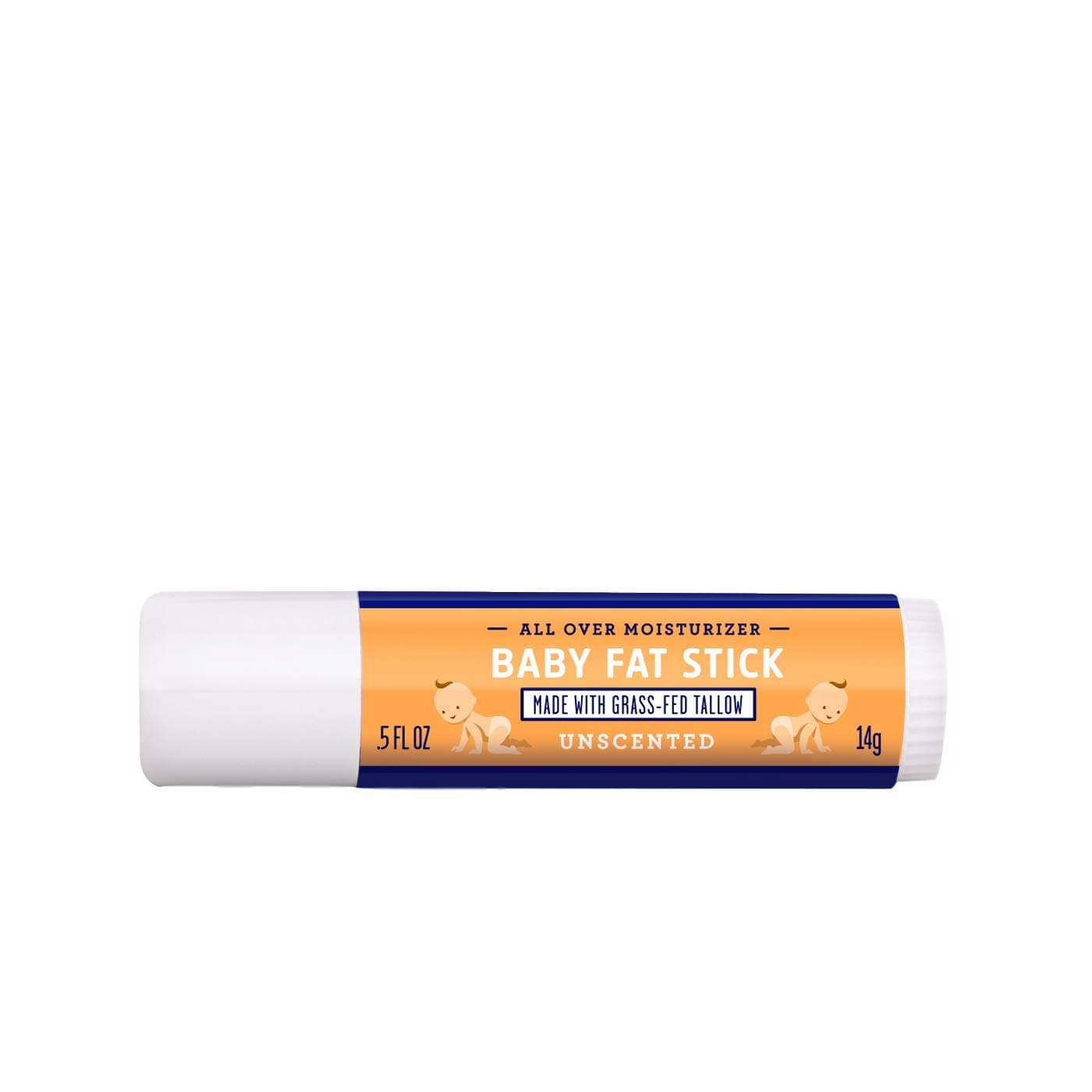FATCO Fat Stick and All Purpose Baby Moisturizing Stick for Diaper Rashes, Dry Skin, and Chapped Lips - Unscented (0.5 oz)