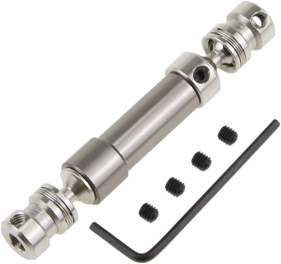 Alloy Rear Center Drive Shaft Transmission Shaft for RC Hobby Model Car 1/12 Wltoys FY03 12428 0025 12423 12628 RC Parts (Titanium)