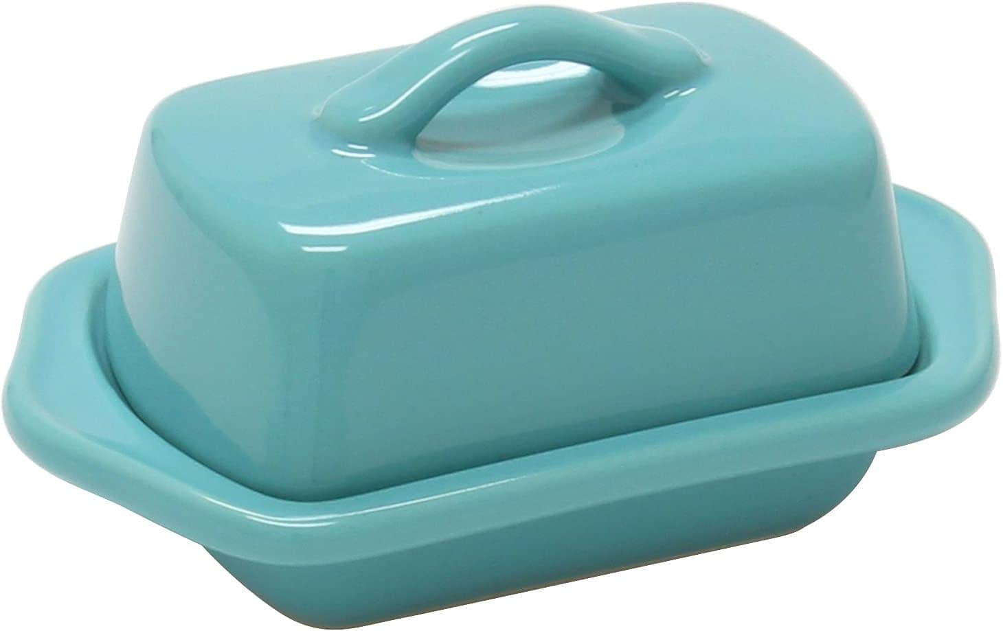Chantal Aqua Blue Ceramic Mini 5 Inch Butter Dish