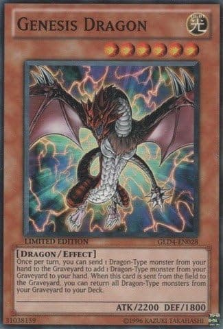 Yu-Gi-Oh! - Genesis Dragon (GLD4-EN028) - Gold Series 4: Pyramids Edition - Limited Edition - Common