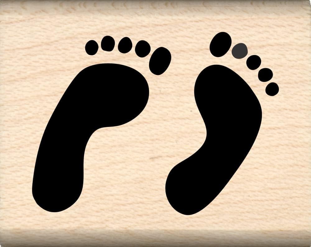 Stamps by Impression Feet Rubber Stamp, Small