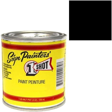 One-Shot Black Pinstriping Lettering Enamel Paint, 1 Pint