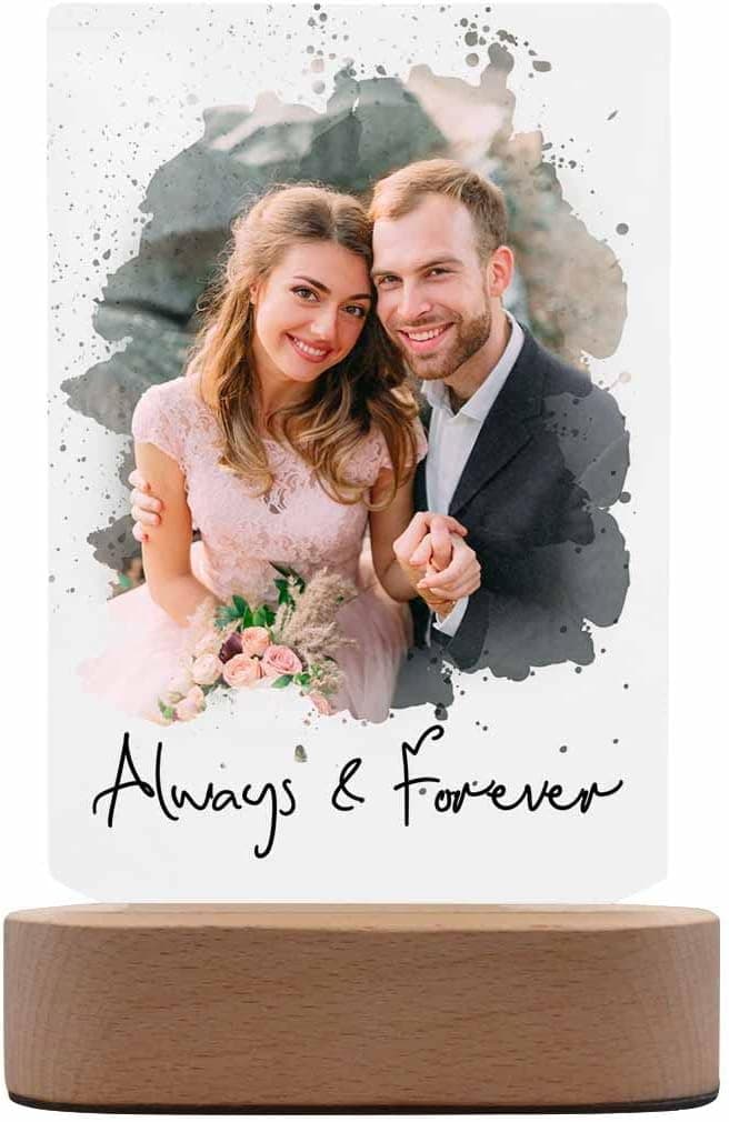 MyPupSocks Custom Love You to The Moon and Back Photo Face Engraved Moon Lamp,USB Charging Night Lamp for Kids,Birthday, Thanksgiving, Christmas, Mothers Day 4.7"