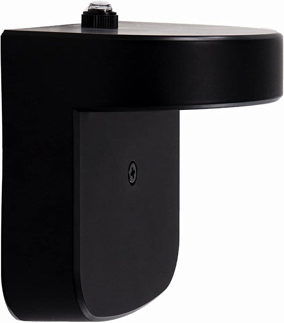 CORAMDEO LED Dusk to Dawn Modern Round Porch Light, Wall Sconce for Porch, Patio and More, Built in LED Gives 75W of Light, 600 LM, 4K Bright White, Wet Location, Black