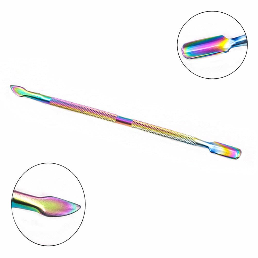 1Pc Chameleon Stainless Steel Cuticle Pushers Cuticle Nipper Nail Sticker Rhinestone Picker Manicure Nail Art Tool (1)