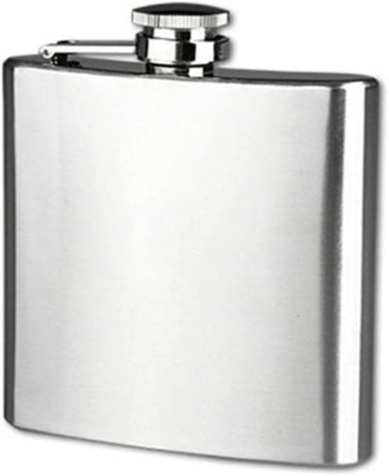 DZT1968® 4/5/6/7/8/9/10 oz Stainless Steel Pocket Hip Flask Alcohol Whiskey Liquor Screw Cap (6 oz)