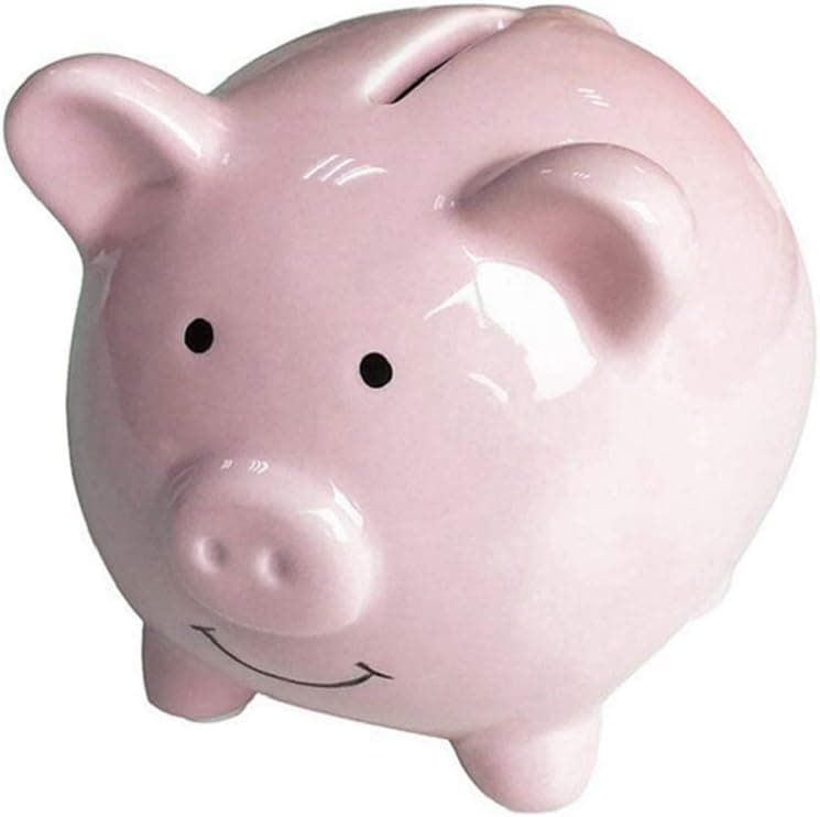 MingHaoyu Cute Piggy Bank,Resin Coin Bank for Girls and Kids,Baby's First Piggy Banks, for Children,Pink