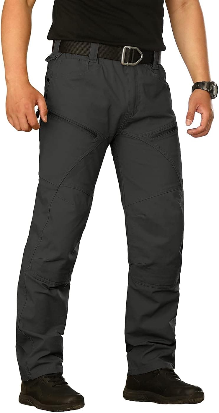NAVEKULL Men's Hiking Tactical Pants Lightweight Stretch Ripstop Outdoor Military Cargo Pants