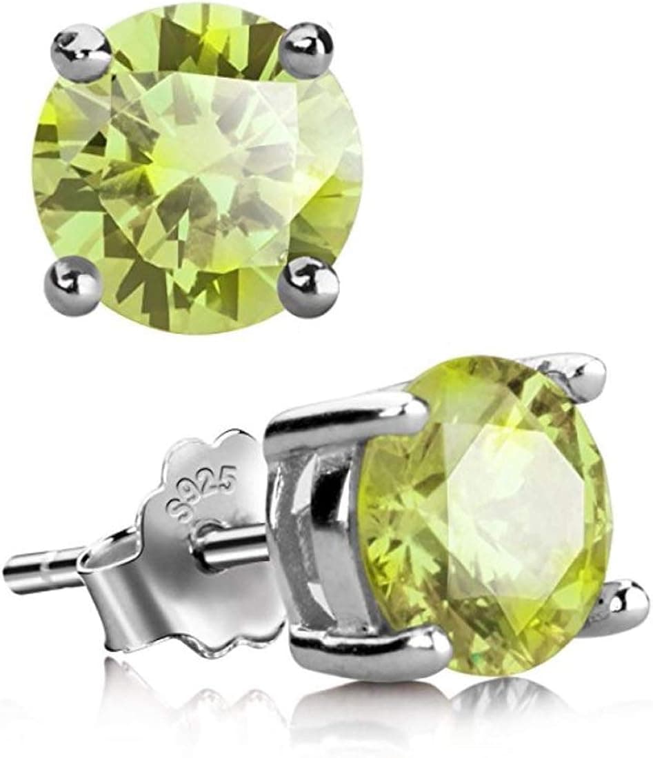1 Pair Adabele Authentic Sterling Silver Birthstone Stud Earrings 4mm 0.25 Carat Tiny Cubic Zirconia Diamond Gemstone Hypoallergenic Nickel Free Women Girl Men Birthday Fine Jewelry
