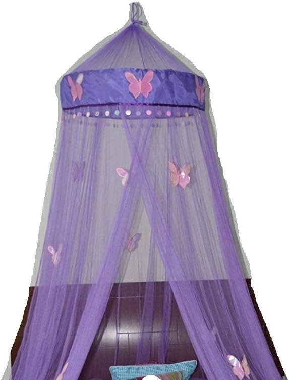 FineHome Butterfly Bed Canopy Mosquito Net Bed, Room Decoration, Party Events (Purple)