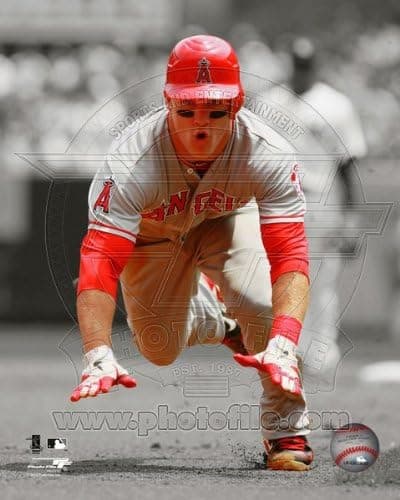 Mike Trout Los Angeles Angels 2012 Spotlight Action Photo 8x10