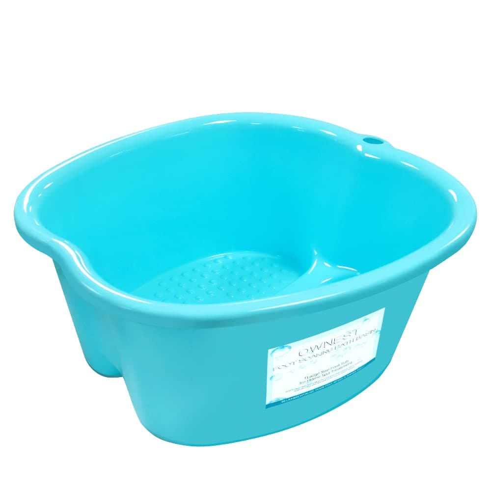 Ownest Foot Bath Spa,Water Spa and Foot Massage, Sturdy Plastic Foot Basin for Soaking Foot,Toe Nails, and Ankles,Pedicure,Portable Foot Tub-Blue
