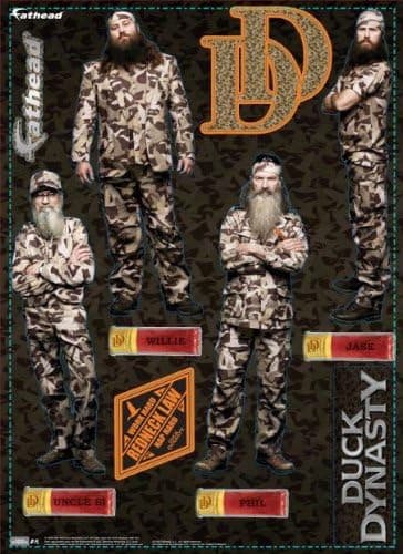 Duck Dynasty Robertson Family Fathead Set--11"x17"