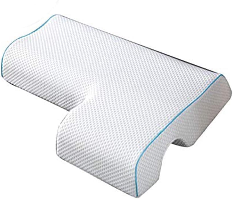 Magneticspace Memory Foam Arched Cuddle Pillow Couples Pillow, Arched Cuddle Pillow with Slow Rebound Memory Foam Sleeping Pillow for Arm Rest, Anti Pressure Hand Pillow (Left, Tencel Fabric)