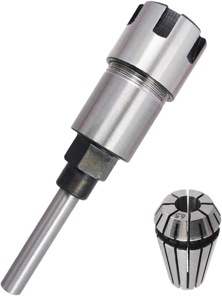 Wolfride 1/4 Inch Shank Router Bit Collet Extension Collet Extender with 6.5mm ER16 Spring Collet