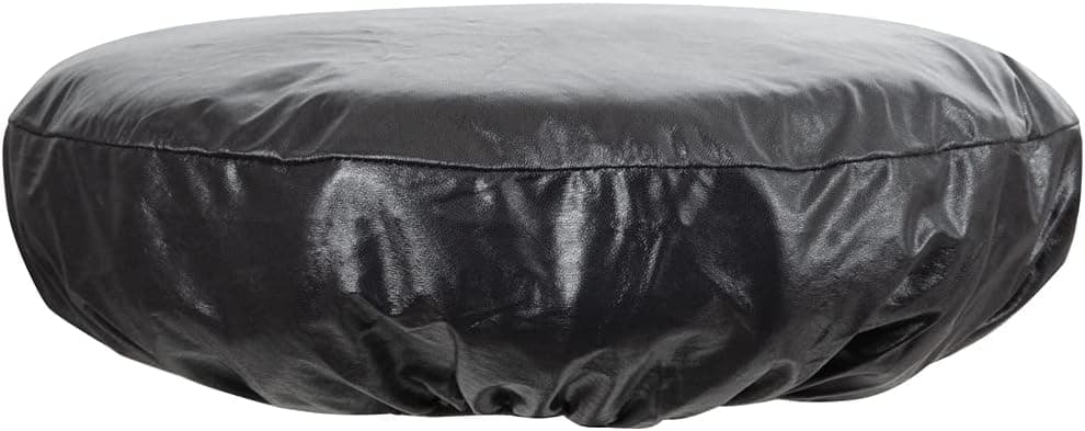 ForPro Premium Waterproof Table Stool Covers, Fits Round Stools 14"-16", Anti-Slip Fabric Design, Black, 2-Count