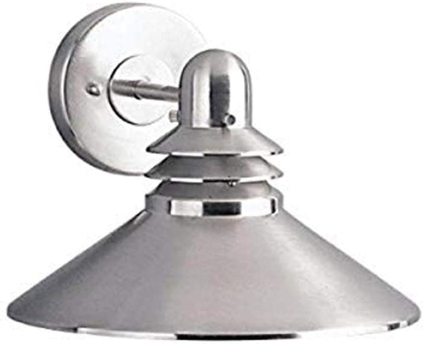 Kichler 9044NI Grenoble Indoor/Outdoor Wall 1-Light, Brushed Nickel