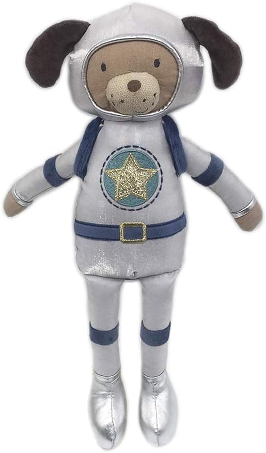 MON AMI Archie Astronaut Dog Stuffed Toy, Astronaut Plush Toy & Animal, Great Gift for Kids, Perfect Party Favor and Birthday Gift for Toddlers, Boys, Silver, 15"