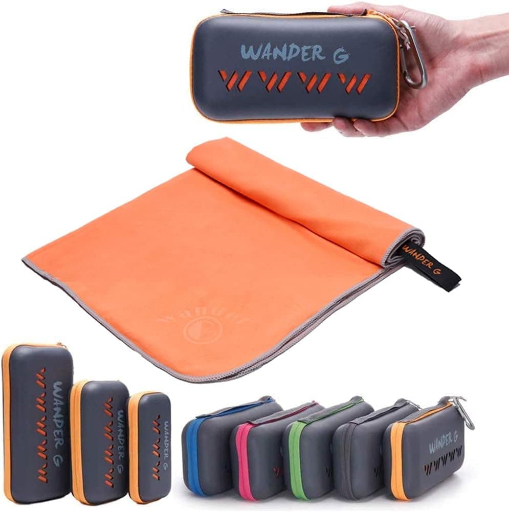 Wander G Microfiber Towel Fast Drying Camping Towel Ultra Soft Compact for Travel Beach Hiking Backpacking Yoga Gym Sports