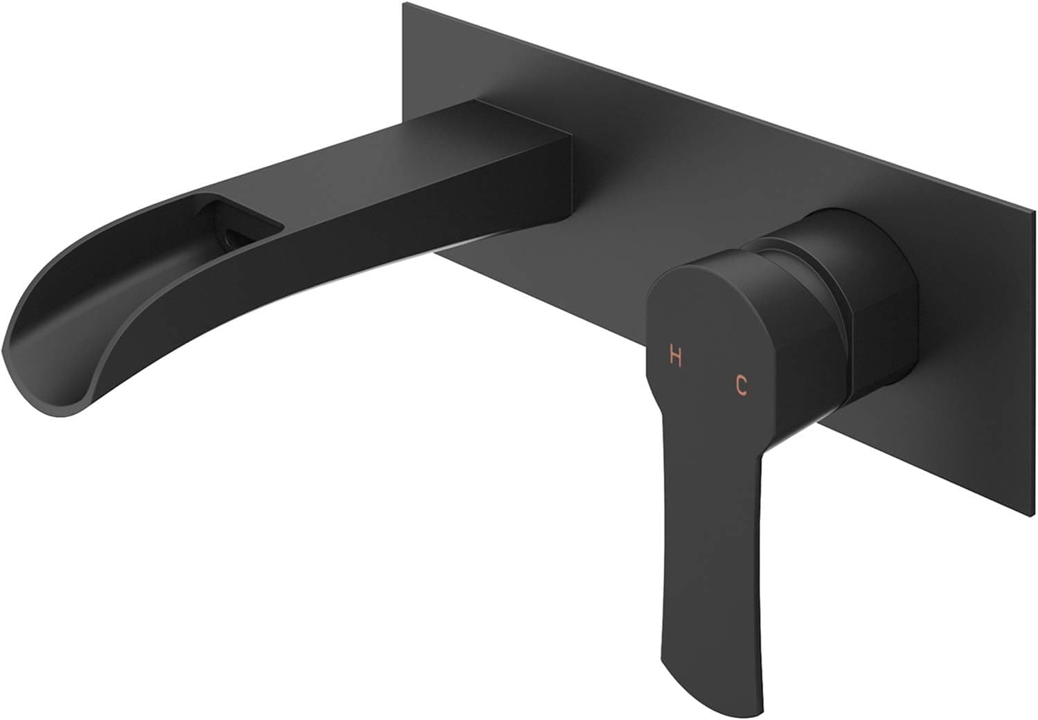 VIGO Cornelius 3.125 inch H Single Handle Bathroom Faucet in Matte Black - Wall Mount Faucet - Rough-in Valve Included VG05004MB