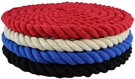 SGT KNOTS Twisted Cotton Rope - Durable and All Natural Fiber Cord for Crafting, Binding, Home Decor & More (3/16 x 10ft, Black)