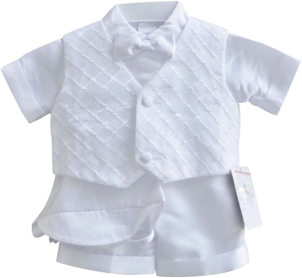 Classykidzshop White Boy Baptism Outfit B5
