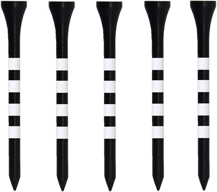 Zivisk Wooden Golf Tees 3-1/4",2-3/4",2-1/8",1-1/2" Available,100 Count Bamboo Tee Golf (Natural Color, White, Black, Green, Blue, Red, Pink)