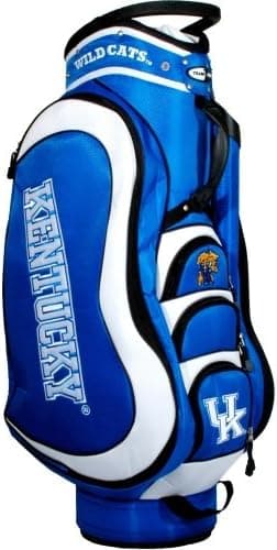 Team Golf NCAA Kentucky Wildcats Medalist Golf Cart Bag Medalist Golf Cart Bag, 14-way Top with Integrated Handle & External Putter Well, 5 Zippered Pockets, Padded Strap, Umbrella Holder & Removable Rain Hood