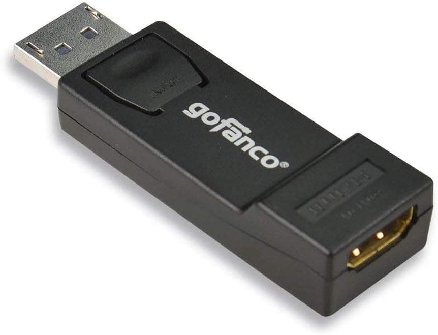gofanco DisplayPort to HDMI Adapter Converter Dongle 1080P - Male to Female DP to HDMI for DisplayPort Enabled Desktops and Laptops to Connect to HDTV/ HDMI Displays - Black (DPHDMID)